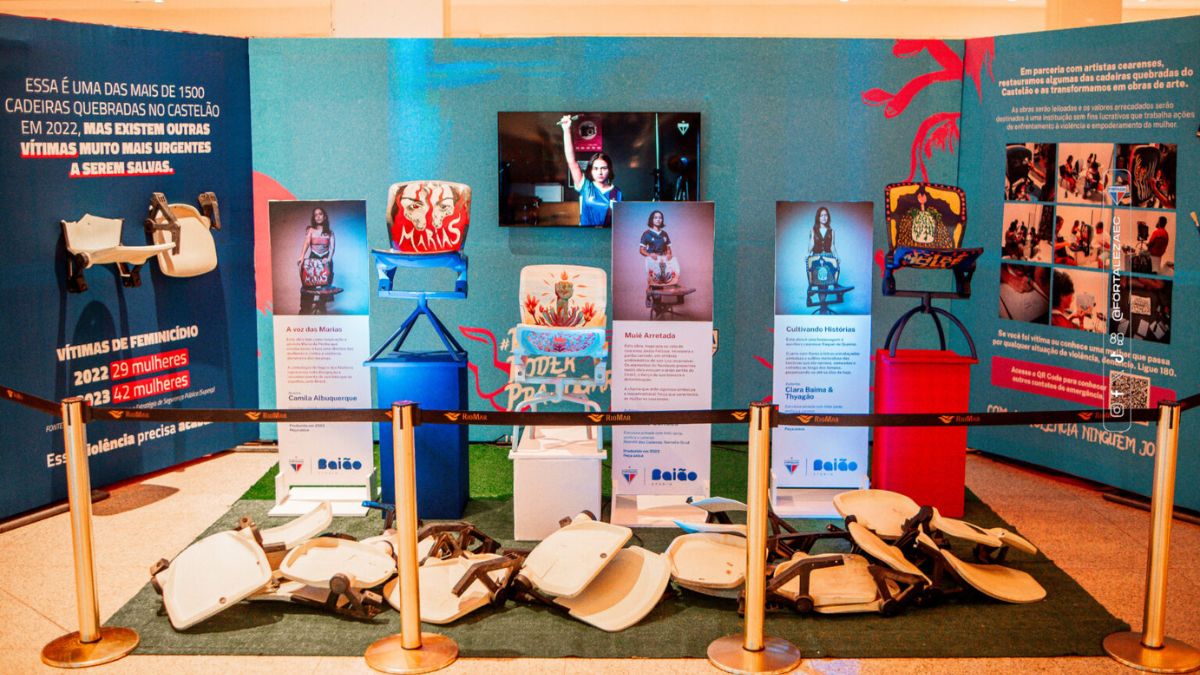 Fortaleza faz exposição para combater violência contra a mulher: “Bota teu poder para jogar”