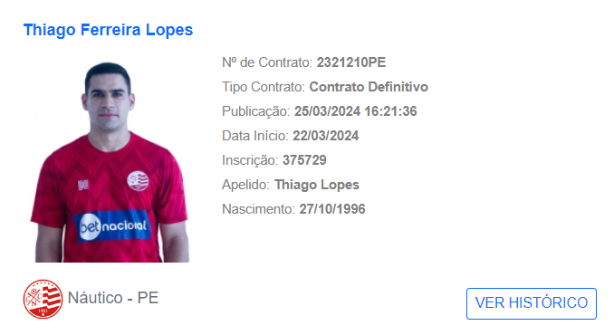 Náutico: Thiago Lopes e Gustavo Maia são regularizados, mas não estreiam contra o América-RN 1 Posts
