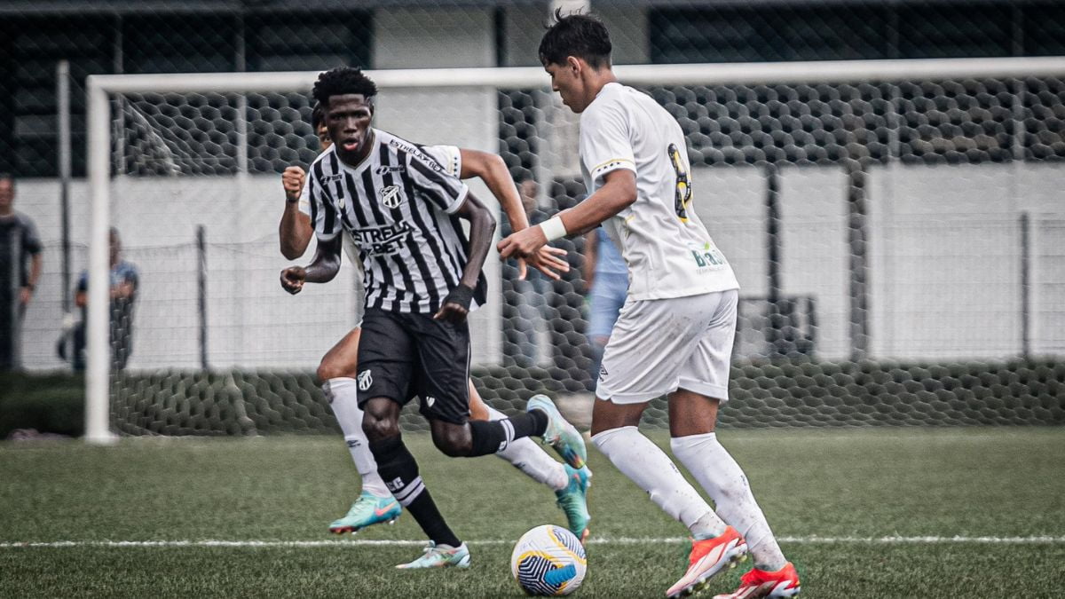 Ceará toma virada no segundo tempo e é goleado pelo Santos no Brasileirão sub-20