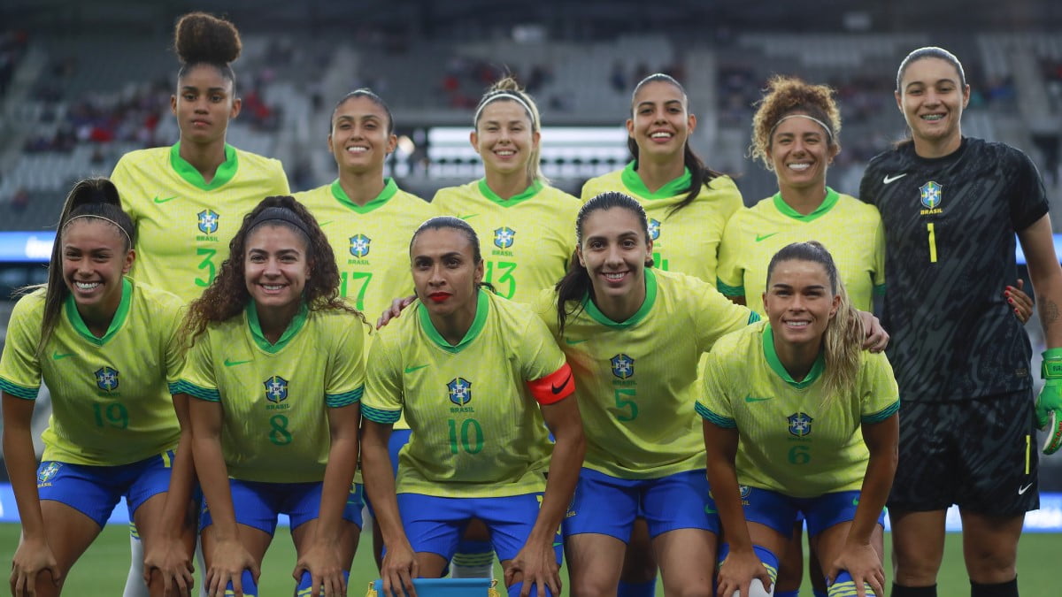 Seleção Brasileira Feminina em jogo pela She Believe Cups 2024