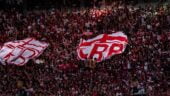 Torcida do CRB no estádio Rei Pelé