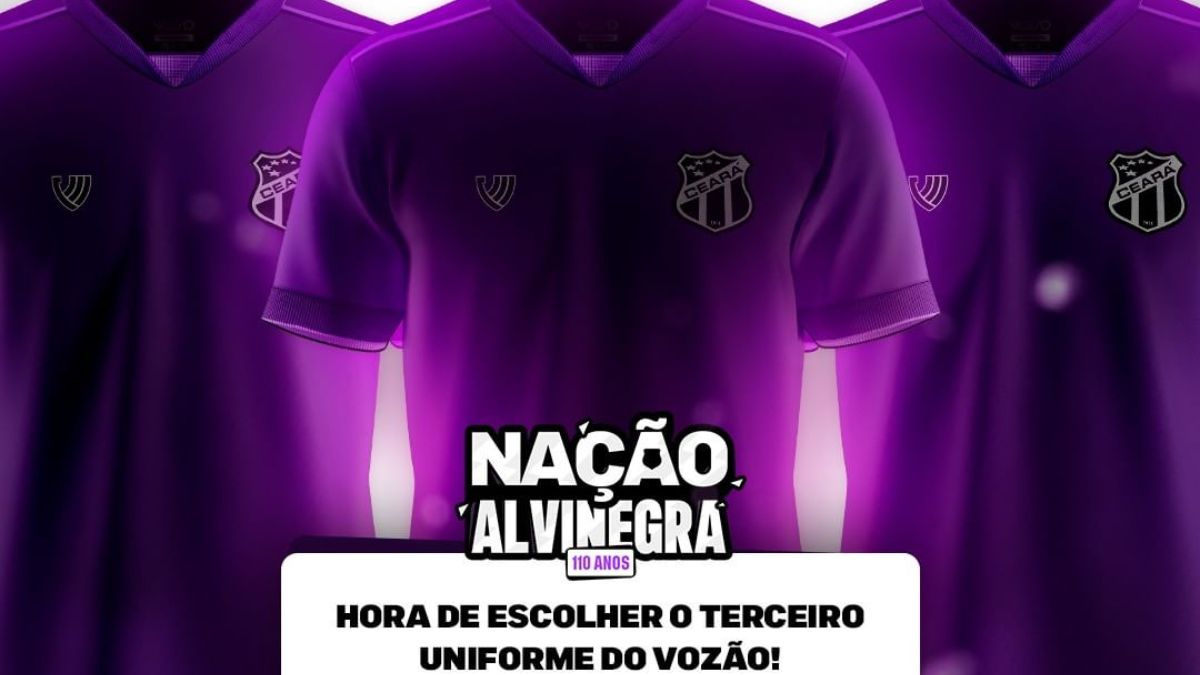 Ceará inicia votação para definir terceiro uniforme desenhado pela torcida