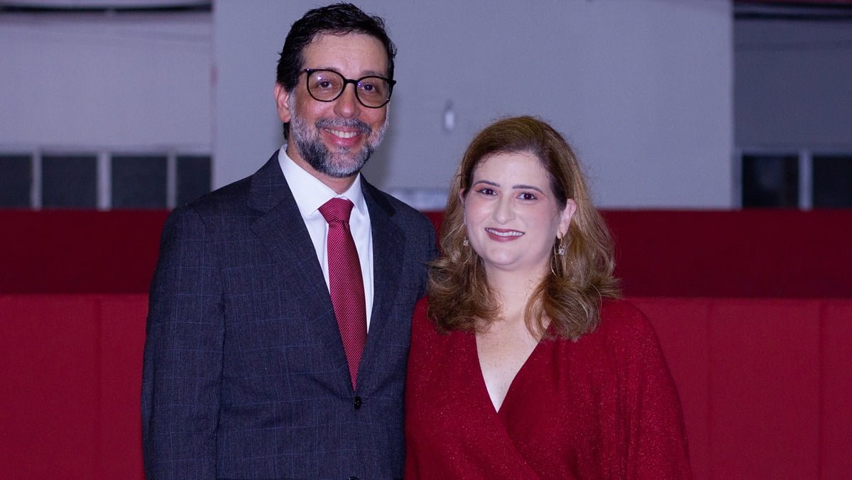 Náutico - Presidente Bruno Becker e vice-presidente Tatiana Roma