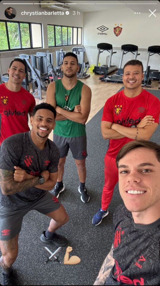 Ainda sem treinar com o grupo, Chrystian Barletta segue como dúvida no Sport para duelo contra o Paysandu 1 Posts