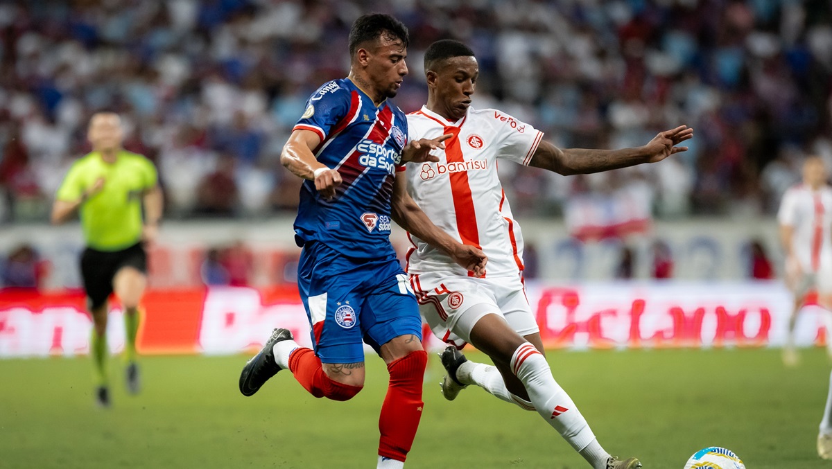 Bahia sofre gol no fim, só empata com o Internacional e soma quarto jogo seguido sem vencer na Série A