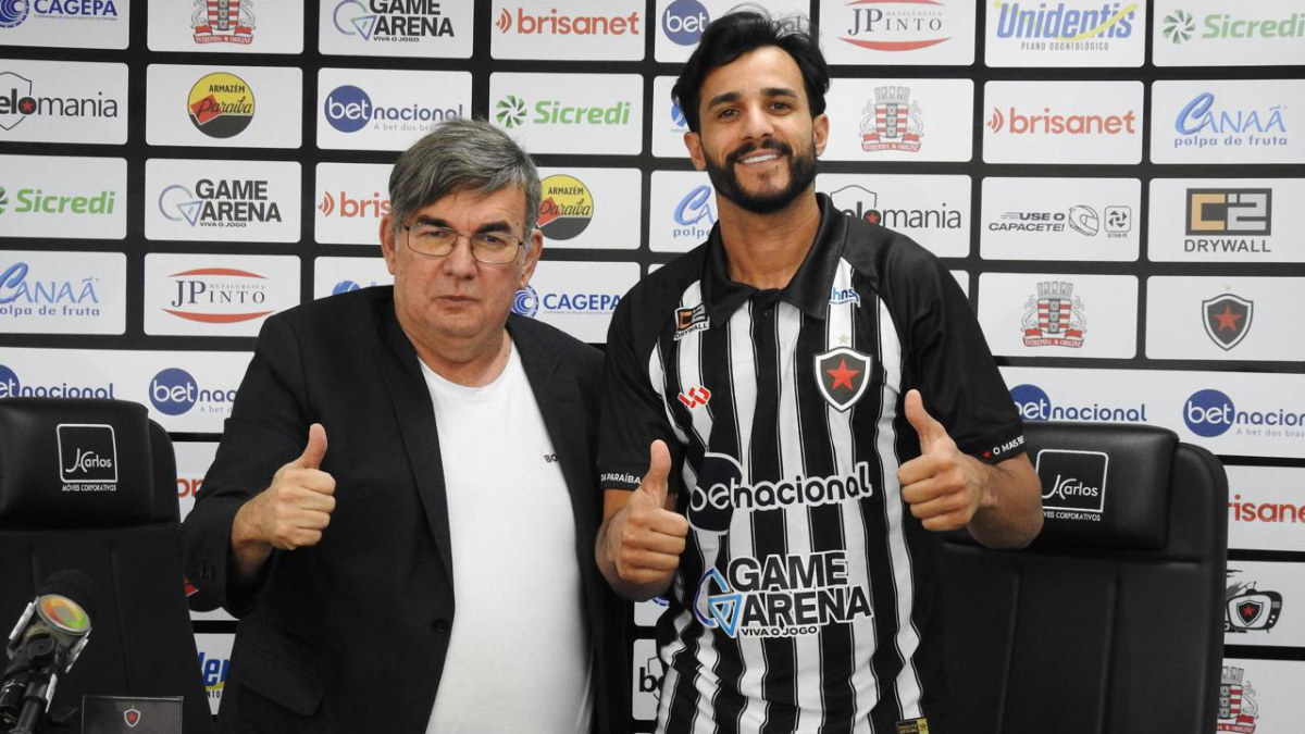 Em apresentação, Henrique Dourado endossa vontade de acesso com o Botafogo-PB: “Sonho”