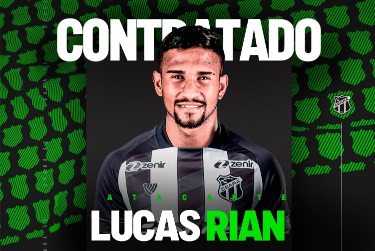 Ceará anuncia contratação do atacante Lucas Rian, ex-Confiança