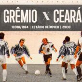 Publicação do Ceará sofre final da Copa do Brasil de 1994, contra o Grêmio