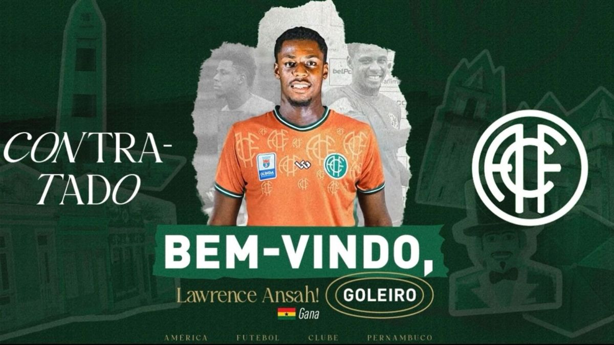 América-PE anuncia a contratação do goleiro Lawrence Ansah, jovem promessa de Gana