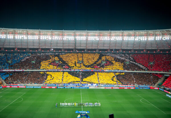 Mosaico da torcida do Fortaleza contra o Corinthians