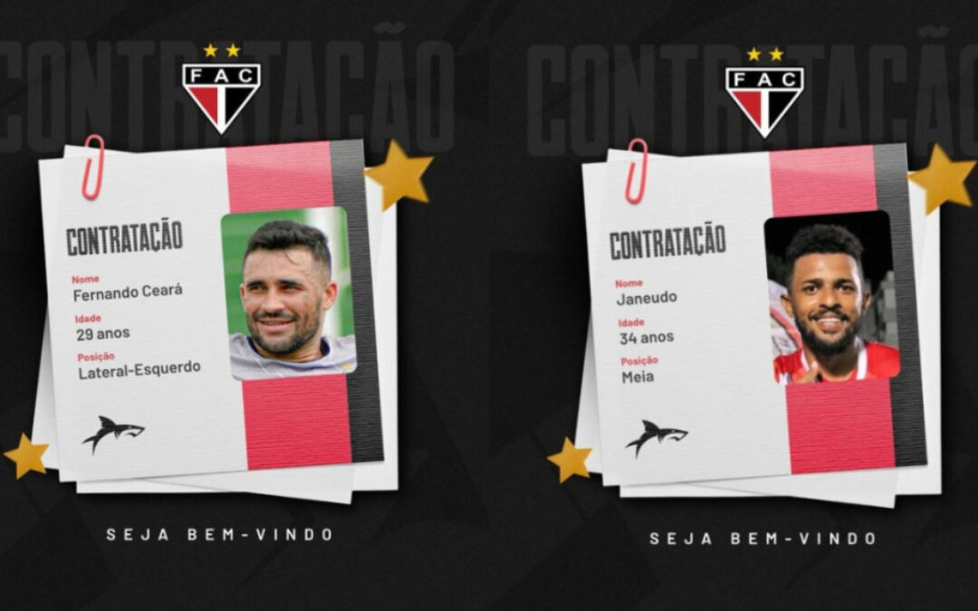 Ferroviário anuncia contratações do lateral Fernando Ceará e do meia Janeudo para Taça Fares Lopes