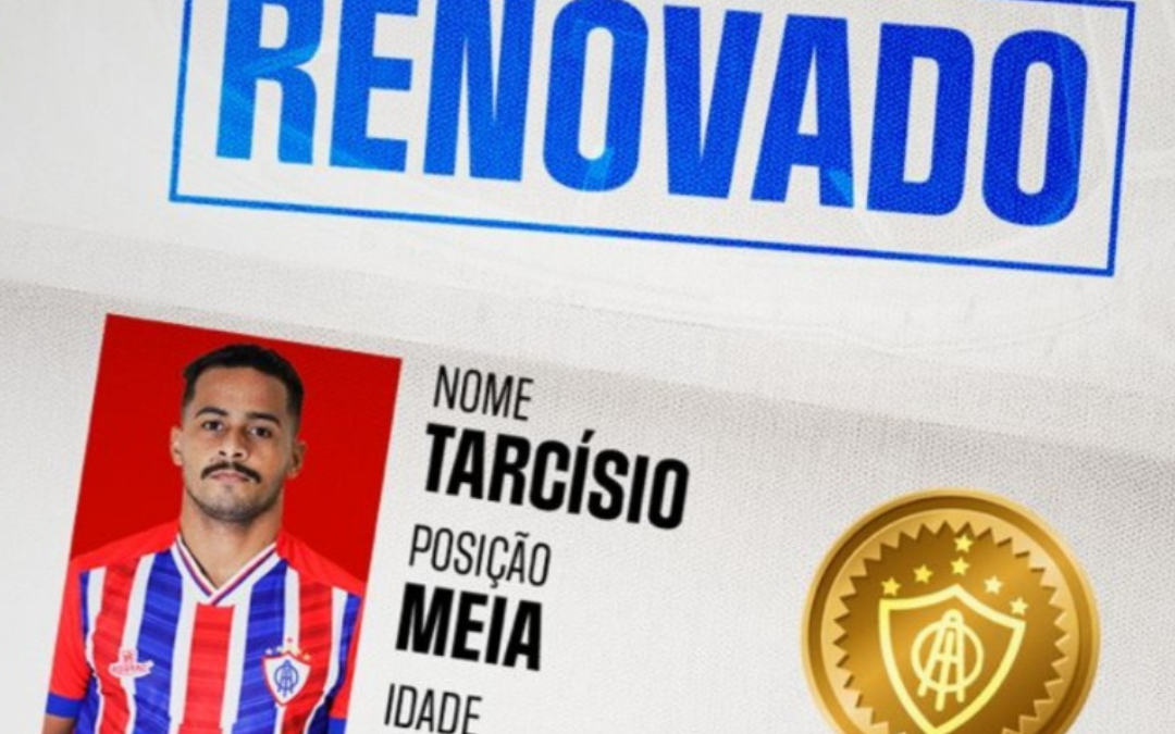 Itabaiana anuncia renovação do meia Tarcísio para a temporada 2025