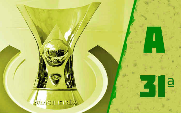 A classificação da Série A de 2024 após a 31ª rodada; Vitória segue fora do Z4