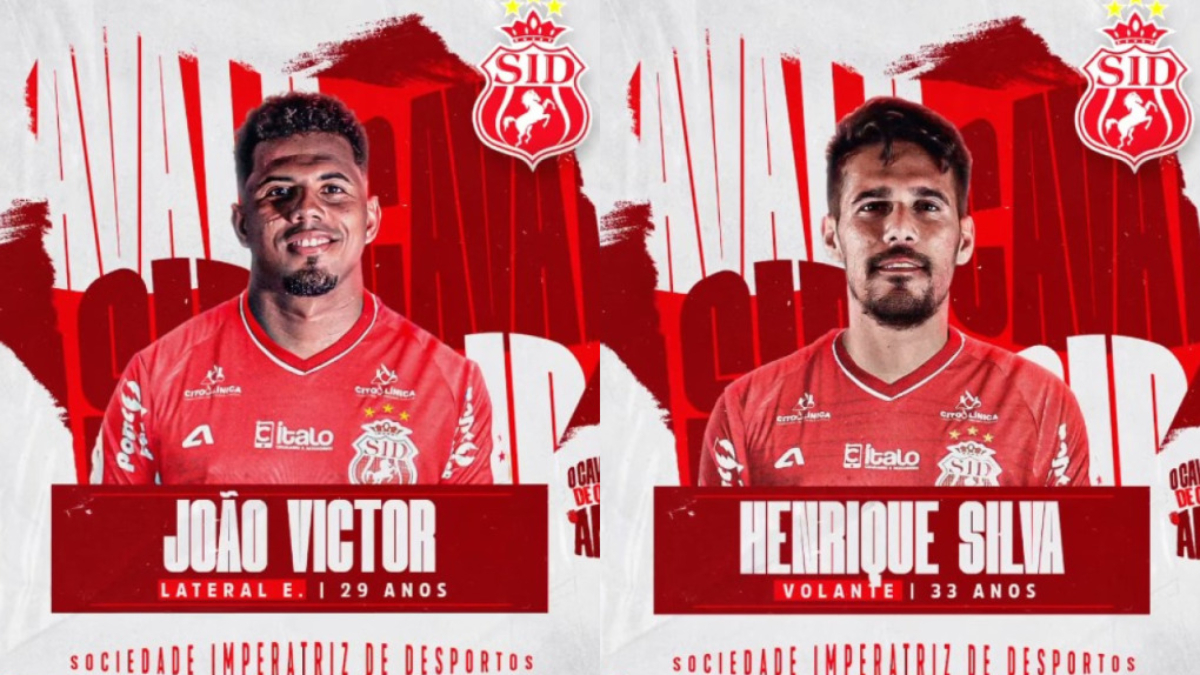 Imperatriz anuncia contratações do lateral João Victor e do volante Henrique Silva