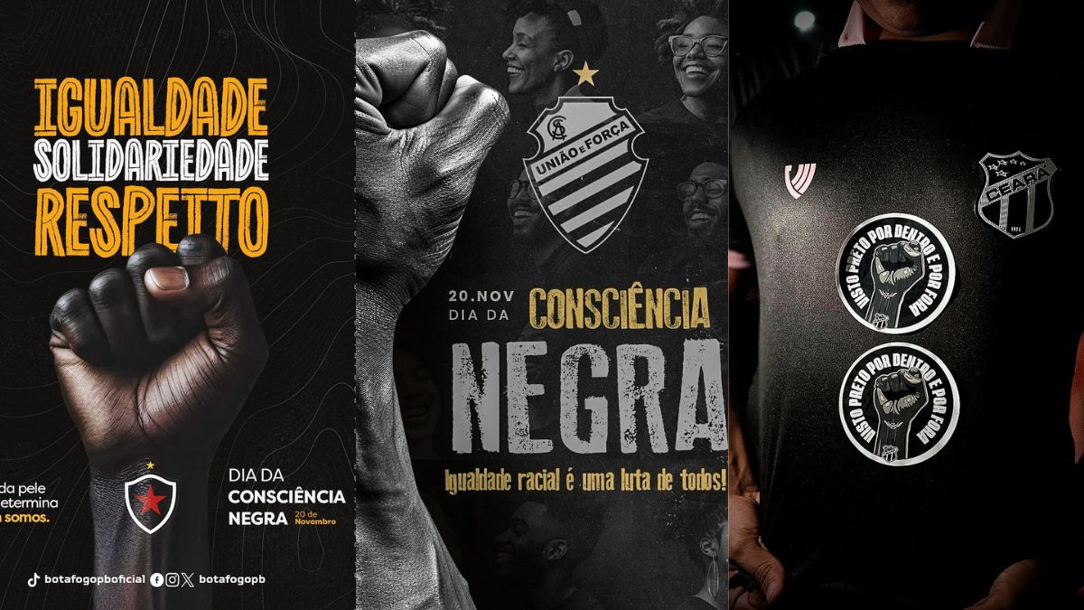 Clubes nordestinos destacam Dia da Consciência Negra nas redes sociais