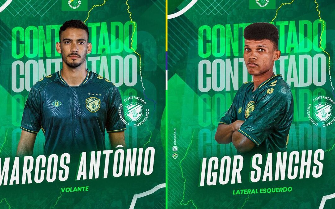 Altos contrata volante Marcos Antônio, cria do Sport, e lateral-esquerdo Igor Sanchs, ex-Moto Club