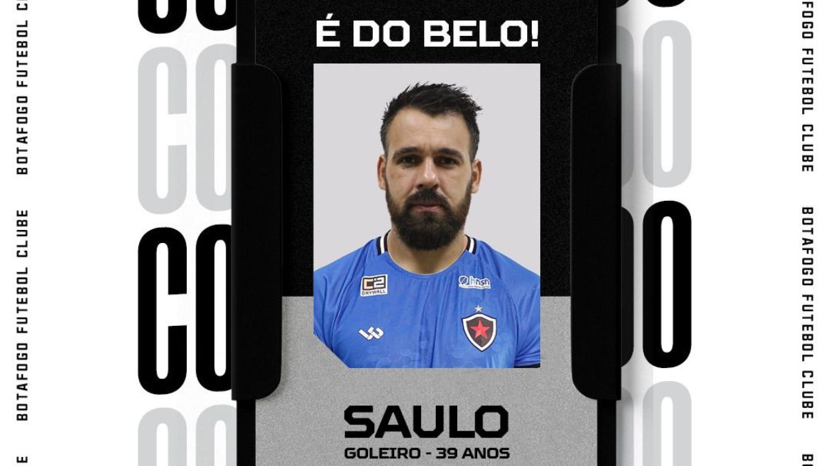 Botafogo-PB anuncia o retorno do goleiro Saulo, bicampeão paraibano com o clube