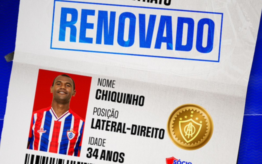 Itabaiana anuncia renovação do lateral-direito Chiquinho