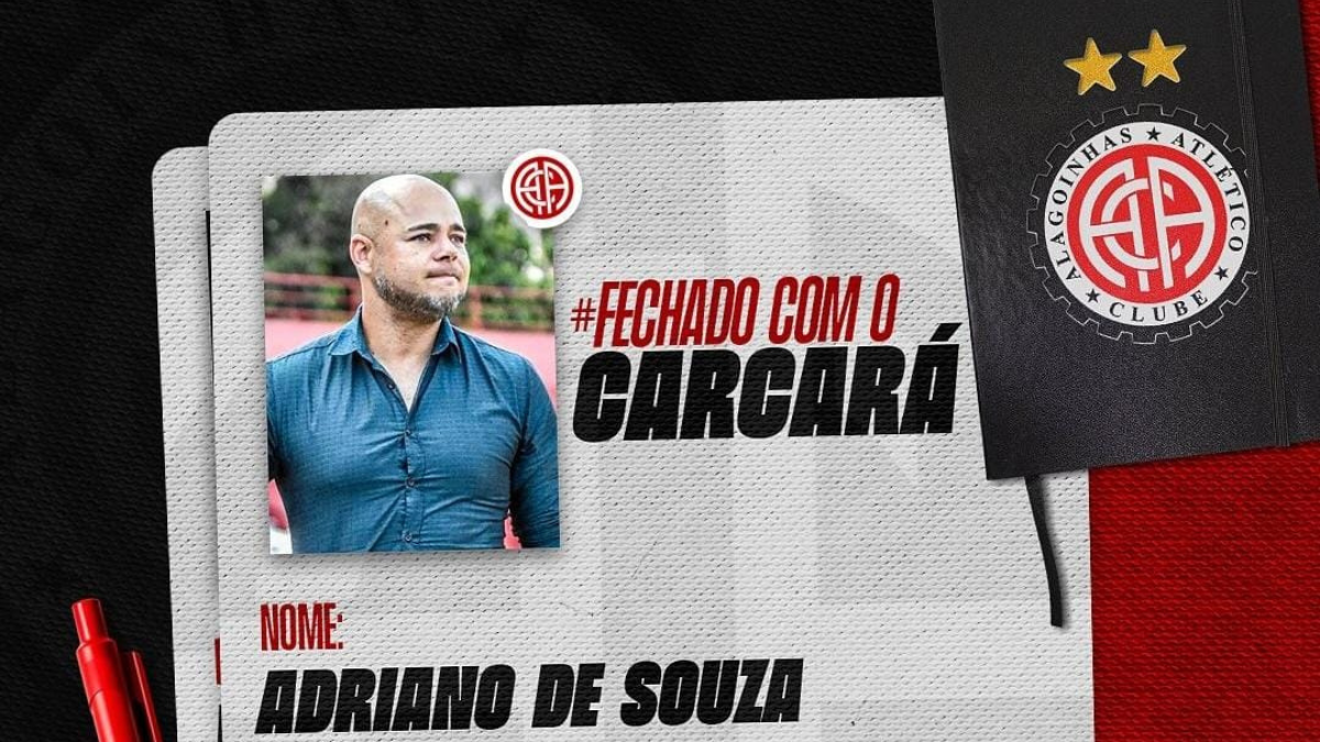 Atlético de Alagoinhas anuncia a contratação do treinador Adriano de Souza, ex-Campinense