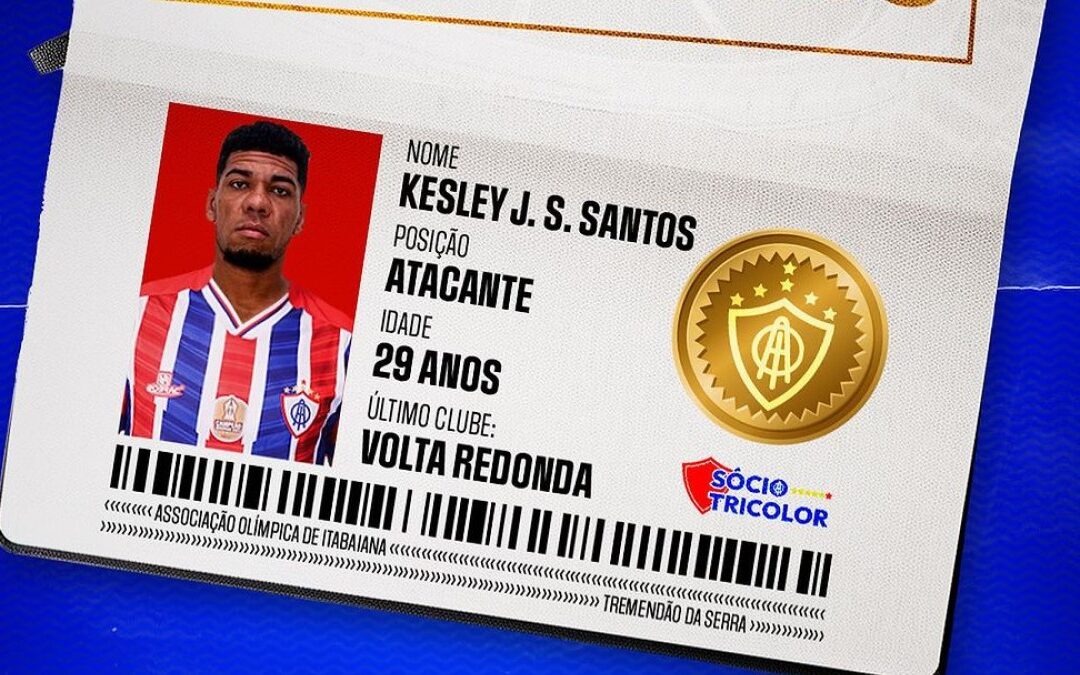 Itabaiana contrata o atacante Kesley, campeão da Série C com o Volta Redonda-RJ