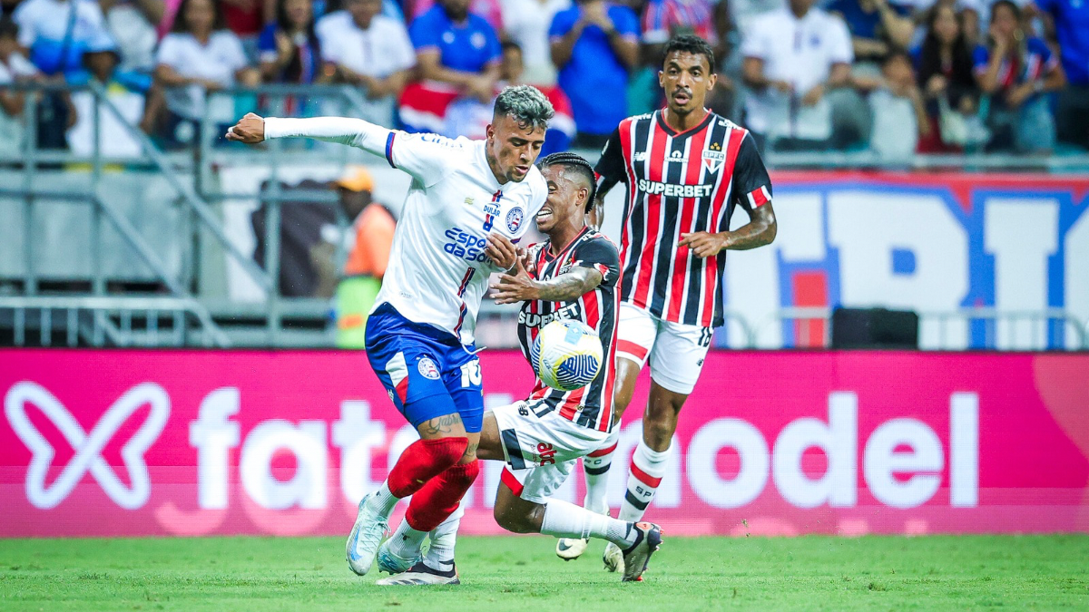 Bahia perde para o São Paulo em casa e chega ao quarto jogo sem vencer na Série A