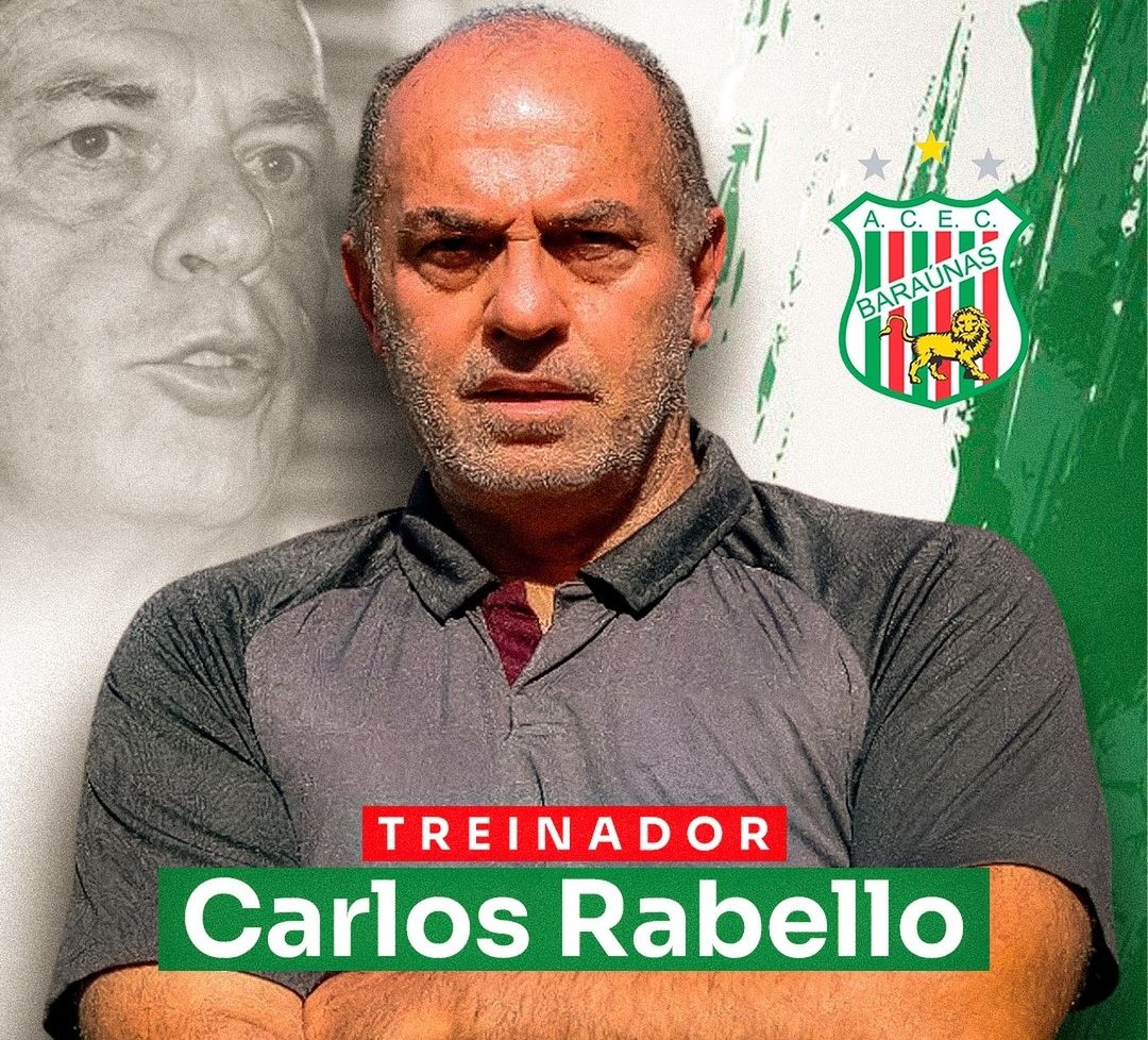 Baraúnas anuncia a contratação do técnico Carlos Rabello, ex-Altos e Juazeirense