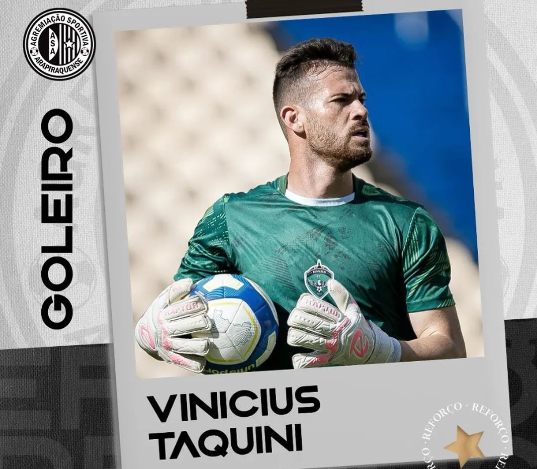 ASA contrata o goleiro Vinicius Taquini, que estava no Manaus