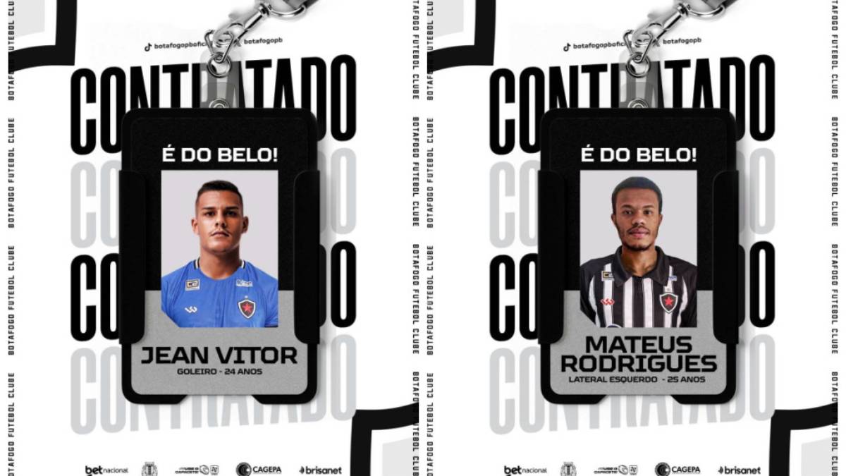 Botafogo-PB acerta as chegadas do goleiro Jean Vitor e do lateral-esquerdo Mateus Rodrigues