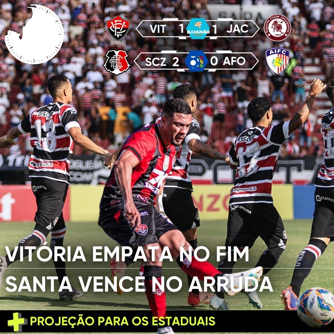 PÓS-JOGO – VITÓRIA 1 X 1 JACUIPENSE | SANTA CRUZ 2 X 0 AFOGADOS – 45 MINUTOS