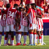 Time do Náutico reunido antes do jogo contra o Santa Cruz