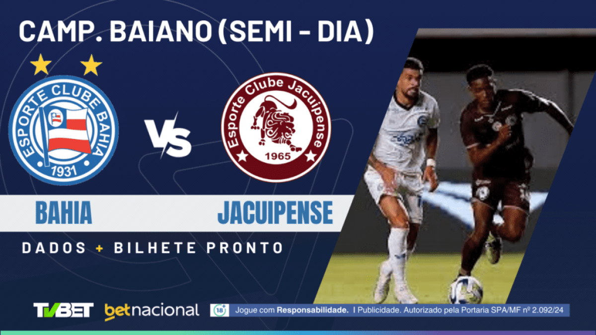 Bahia x Jacuipense: tempo real, onde assistir, horário, escalações e palpites