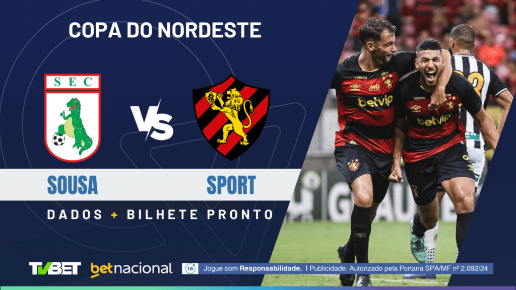 Sousa x Sport: tempo real, onde assistir ao vivo, horário, escalações e palpites