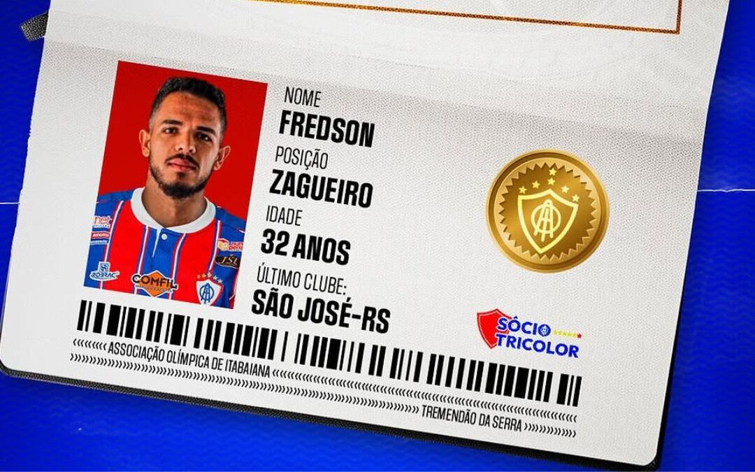Itabaiana anuncia o retorno do zagueiro Fredson, que estava no São José-RS