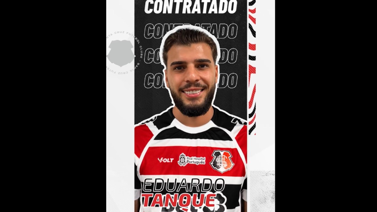 Eduardo Tanque, novo atacante do Santa Cruz