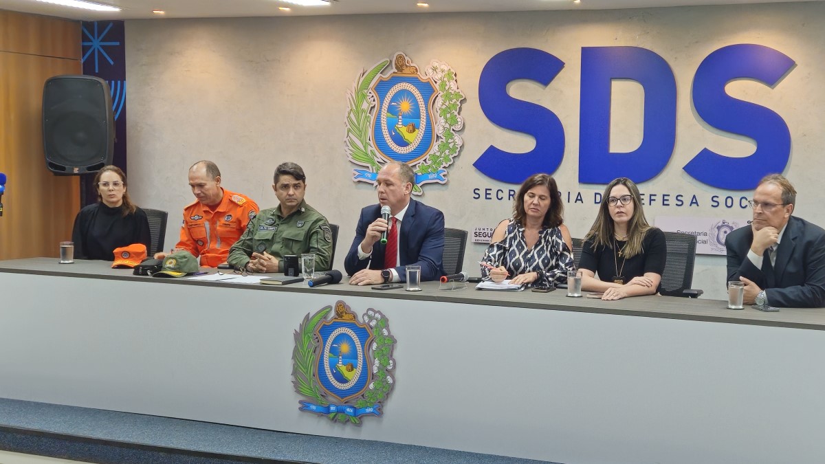 Secretaria de Defesa Social de Pernambuco em entrevista coletiva sobre a violência entre facções organizadas ligadas a Sport e Santa Cruz