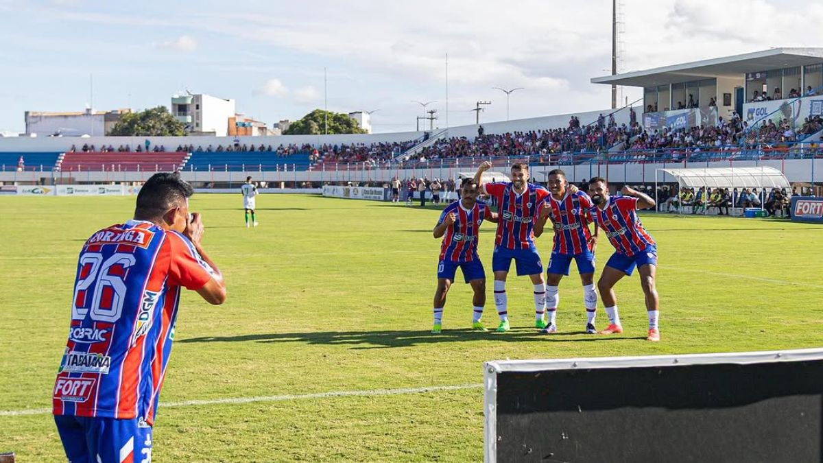 Itabaiana comemora gol no Campeonato Sergipano 2025