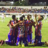 Itabaiana comemora gol diante do Sergipe pela 2ª fase do Campeonato Sergipano 2025 no estádio Etelvino Mendonça