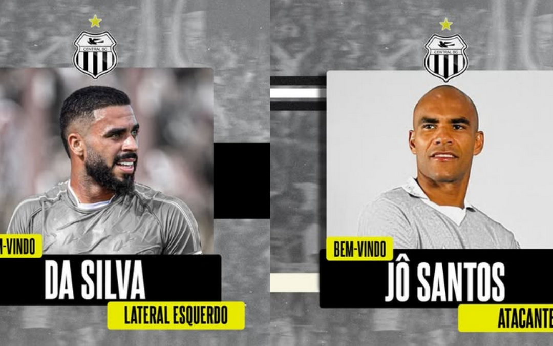 Central anuncia o lateral-esquerdo Da Silva, ex-Treze, e o atacante Jô Santos, ex-Campinense