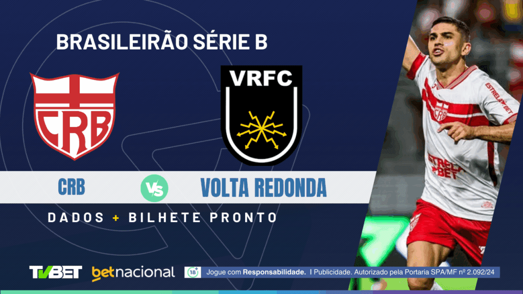 CRB x Volta Redonda: tempo real, onde assistir, horário, escalações e palpites