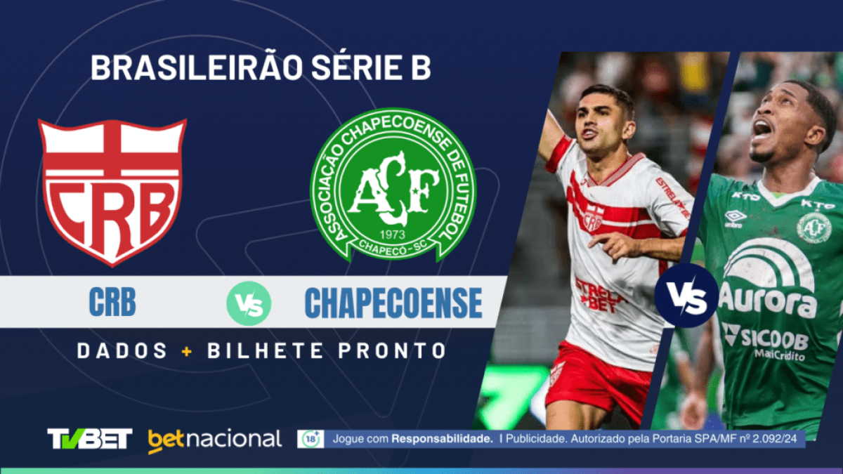 CRB x Chapecoense: tempo real, onde assistir, horário, escalações e palpites