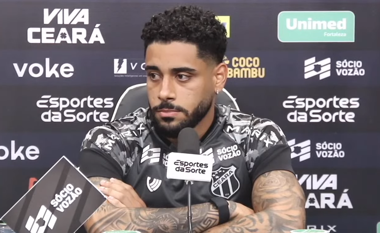 Matheus Bahia espera até 45 mil torcedores do Ceará contra o São Paulo e exalta apoio: “A gente cria forças a mais”