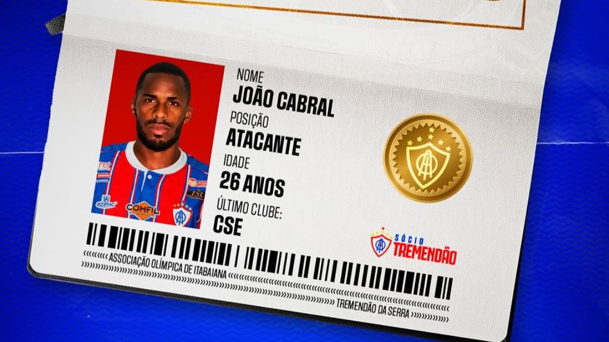 Itabaiana anuncia a contratação do atacante João Cabral, ex-Campinense e CSE