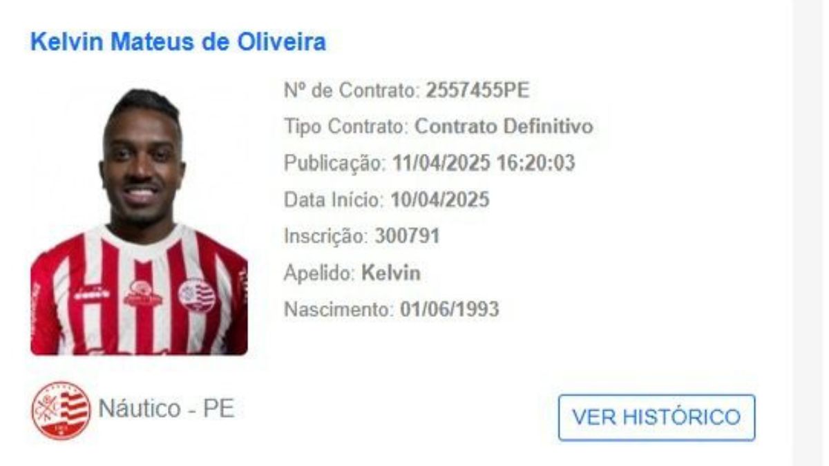 Kelvin aparece no BID pelo Náutico