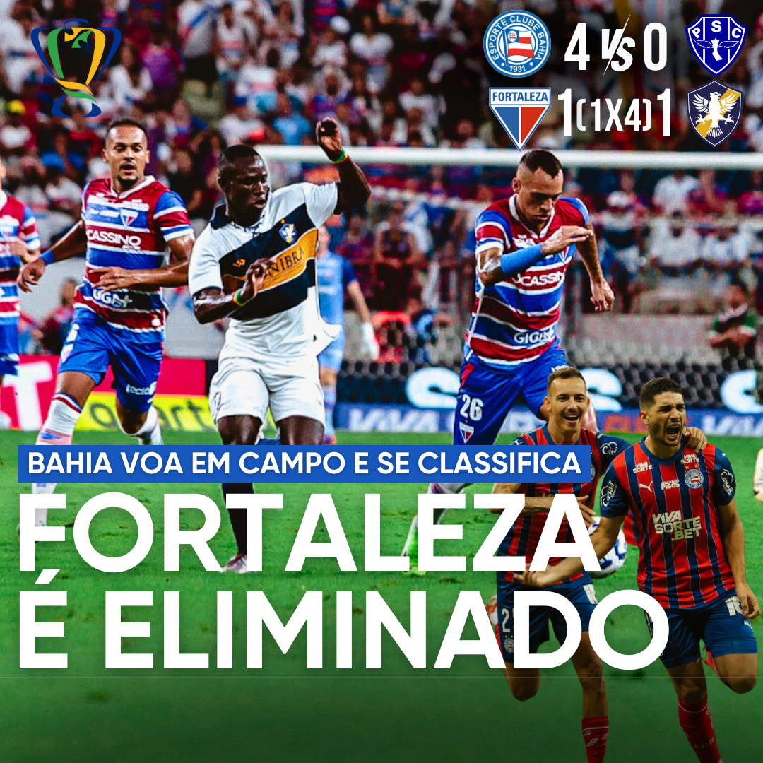 PÓS-JOGO – COPA DO BRASIL – FORTALEZA 1 (1×4) 1 RETRÔ | BAHIA 4 X 0 PAYSANDU – 45 MINUTOS