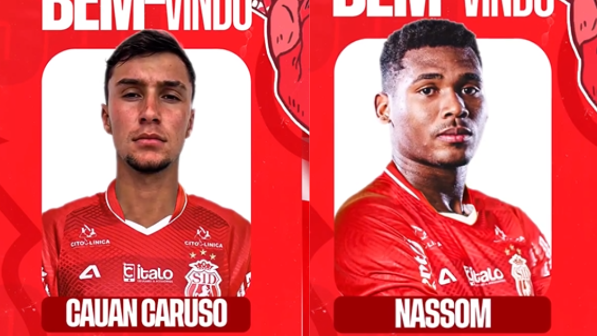 Imperatriz anuncia o lateral-direito Cauan Caruso, ex-São Paulo e o zagueiro Nassom, ex-Sport
