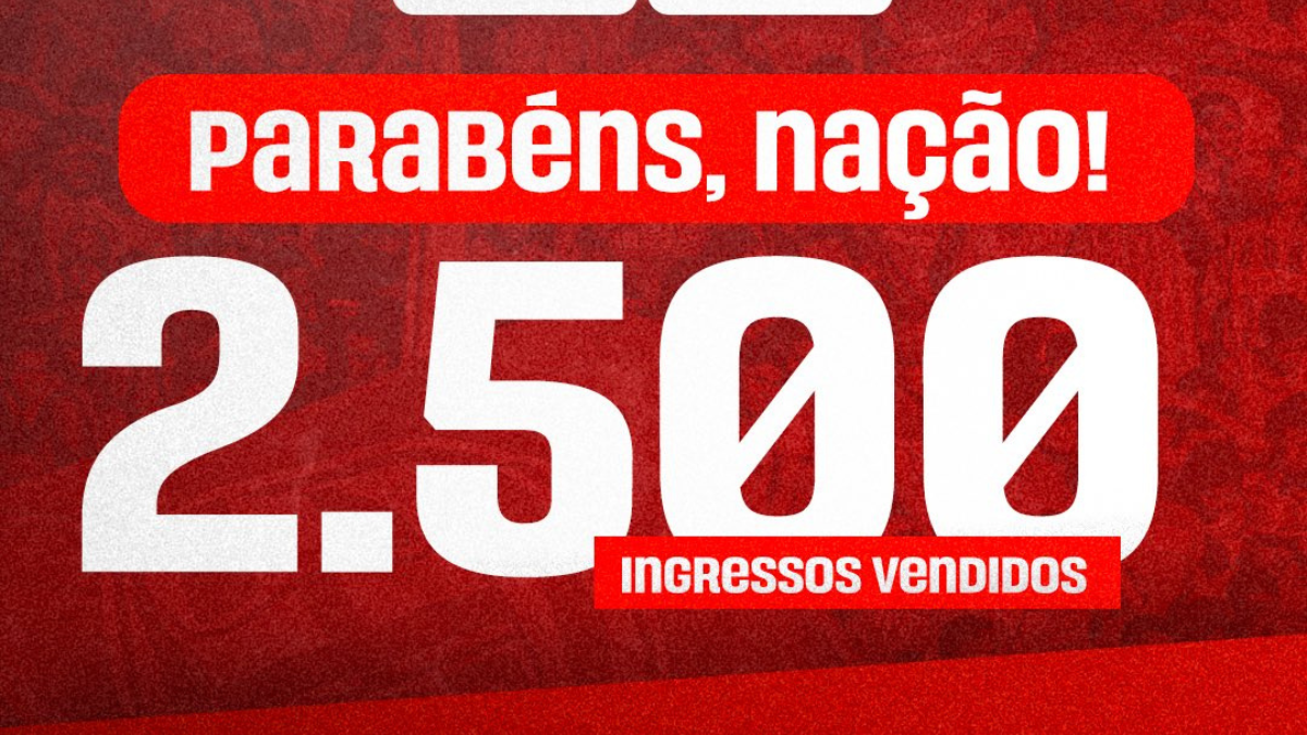 CRB divulga primeira parcial com 2500 ingressos vendidos para jogo contra o Santos pela Copa do Brasil
