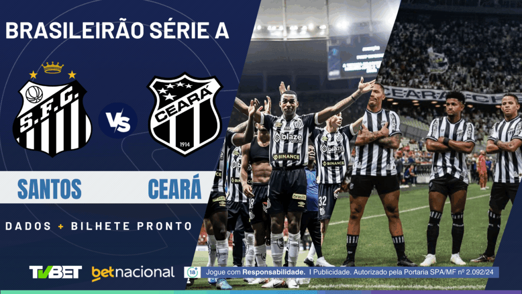 Santos x Ceará: tempo real, onde assistir, horário, escalações e palpites