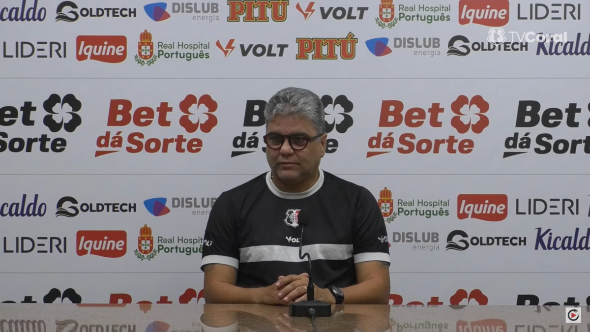 De olho no Sousa, técnico do Santa Cruz ressalta necessidade de reagir após primeira derrota na Série D