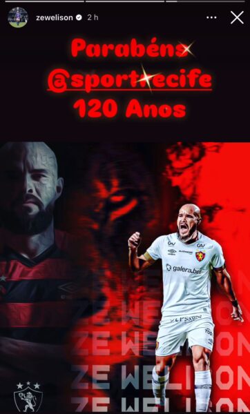 Magrão, Diego Souza e outros ex-jogadores parabenizam Sport pelo aniversário do clube 1 Magrão, Diego Sousa e outros ex-jogadores parabenizam Sport pelo aniversário do clube