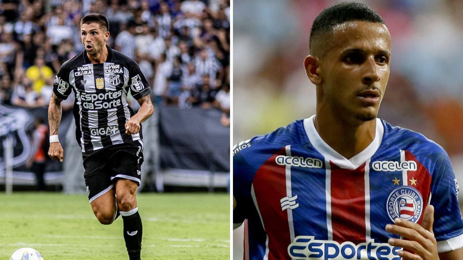 Lucas Mugni, do Ceará, e Luciano Juba, do Bahia, estão na vice-liderança de assistências da Série A 1 Luciano Juba e Lucas Mugni - Bahia e Ceará